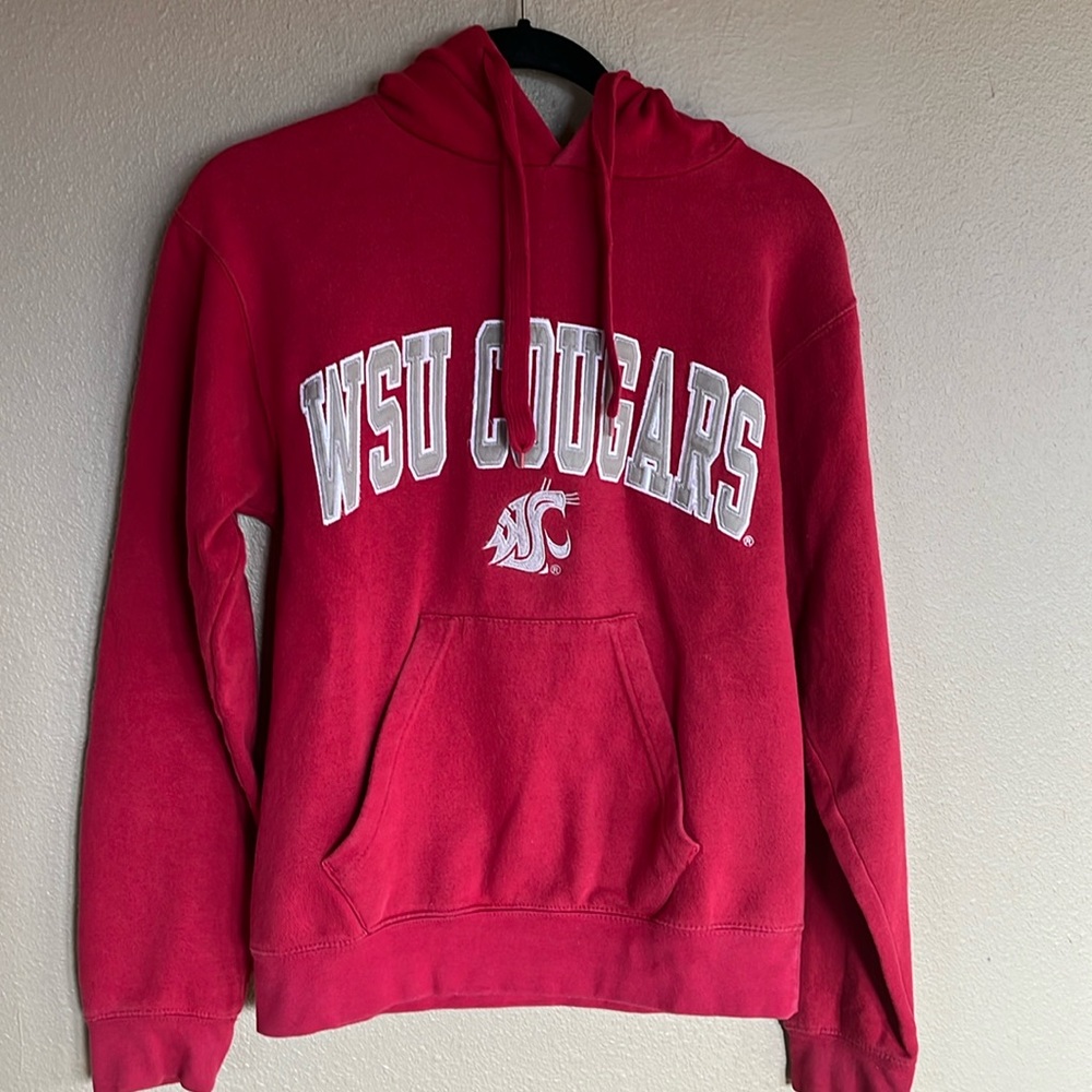 WSU crimson hoodie.  Size M